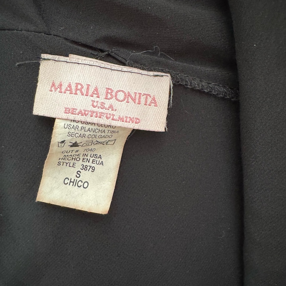Maria Bonita 90s vintage beaded black gown - Picture 5 of 5